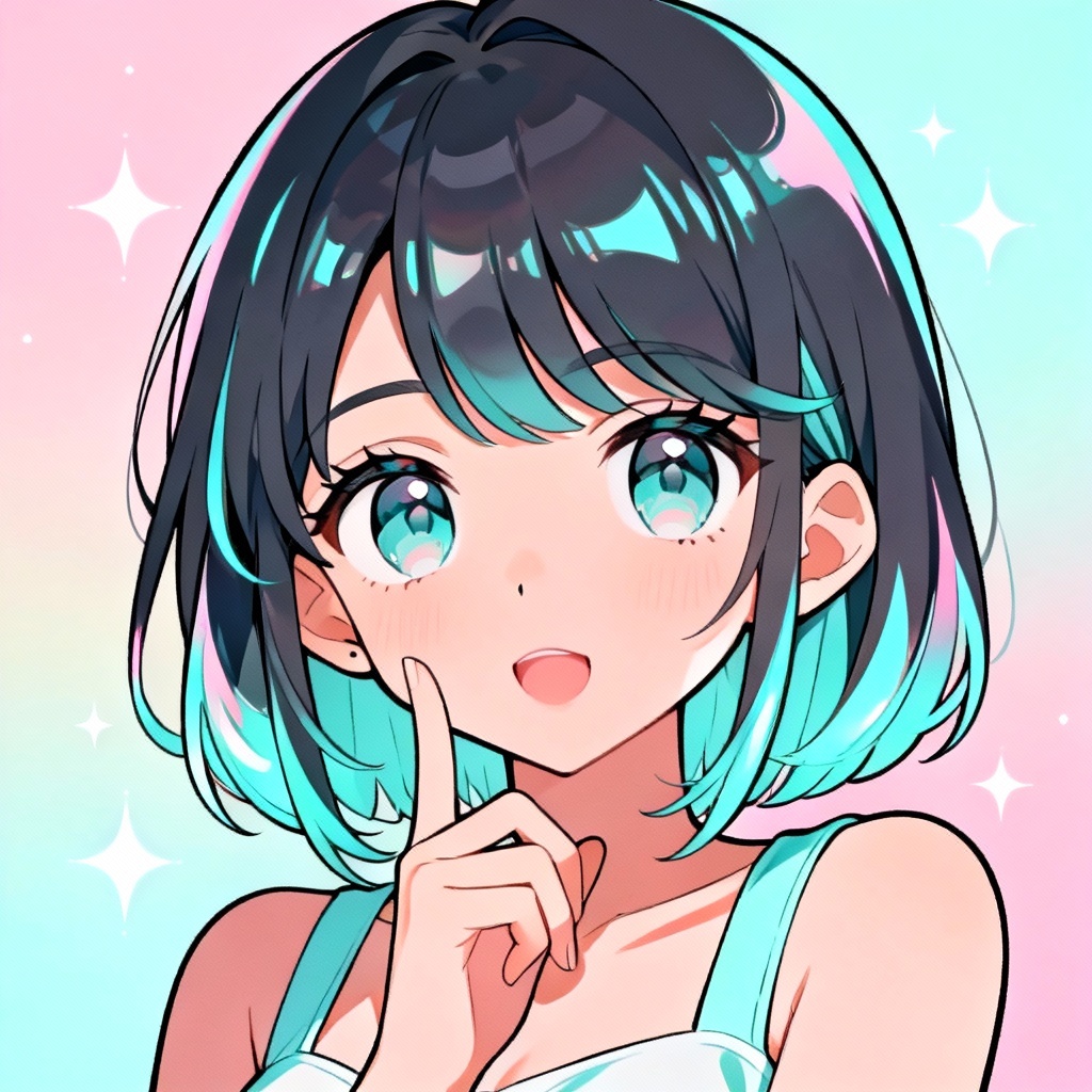 Anime heroine avatar with expressive eyes