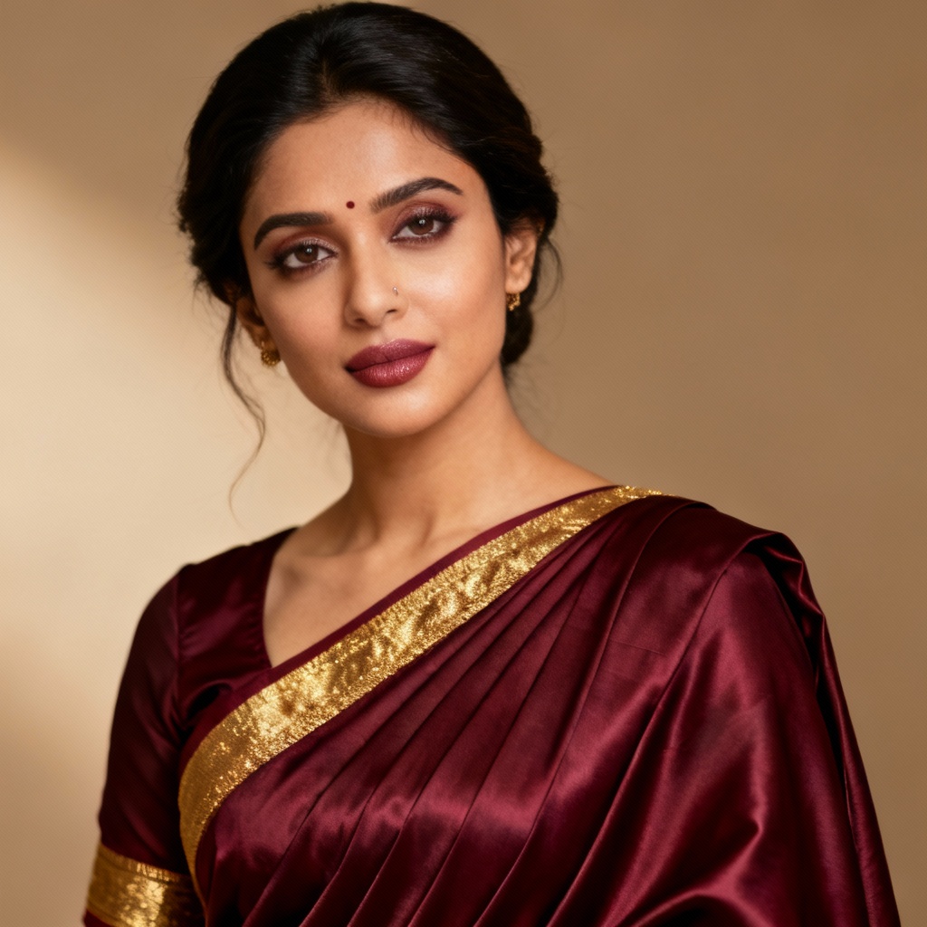 AI saree girl portrait in silk saree