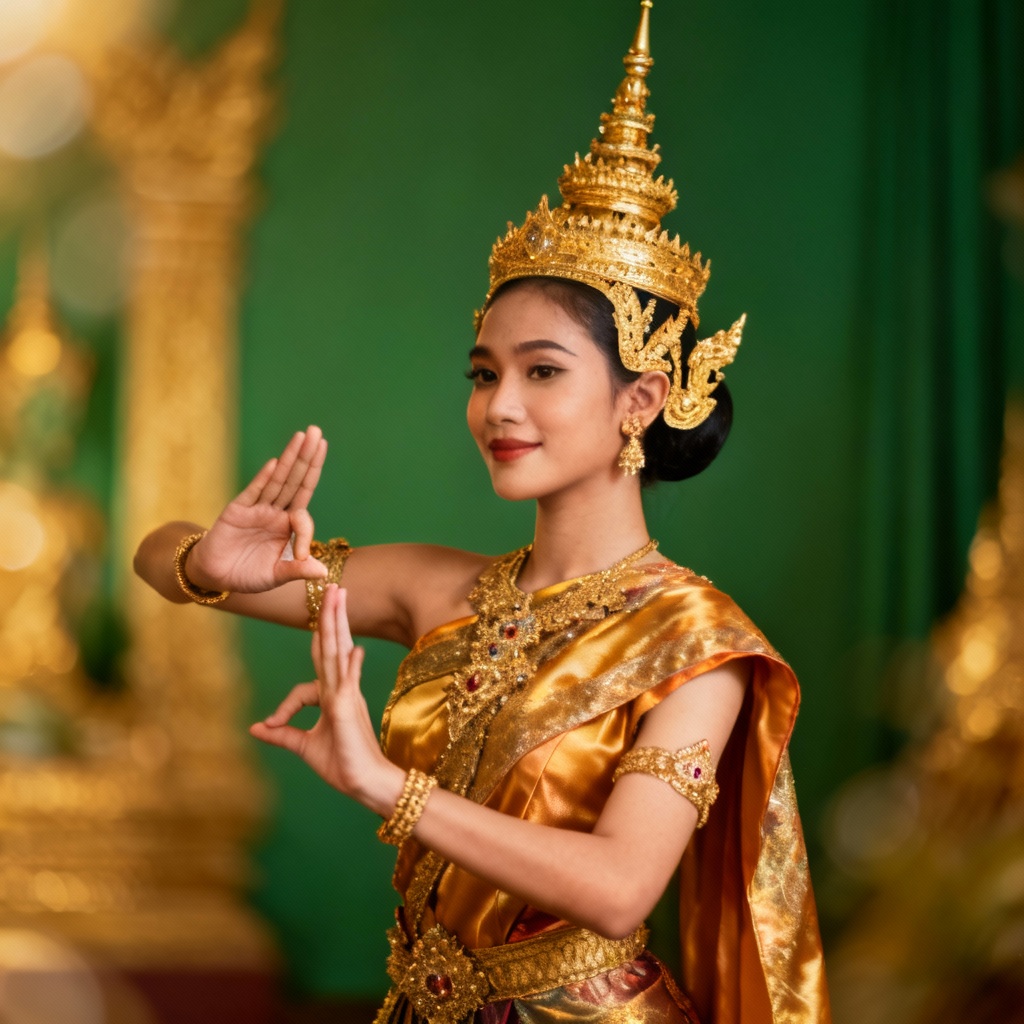 AI Thai traditional dancer portrait