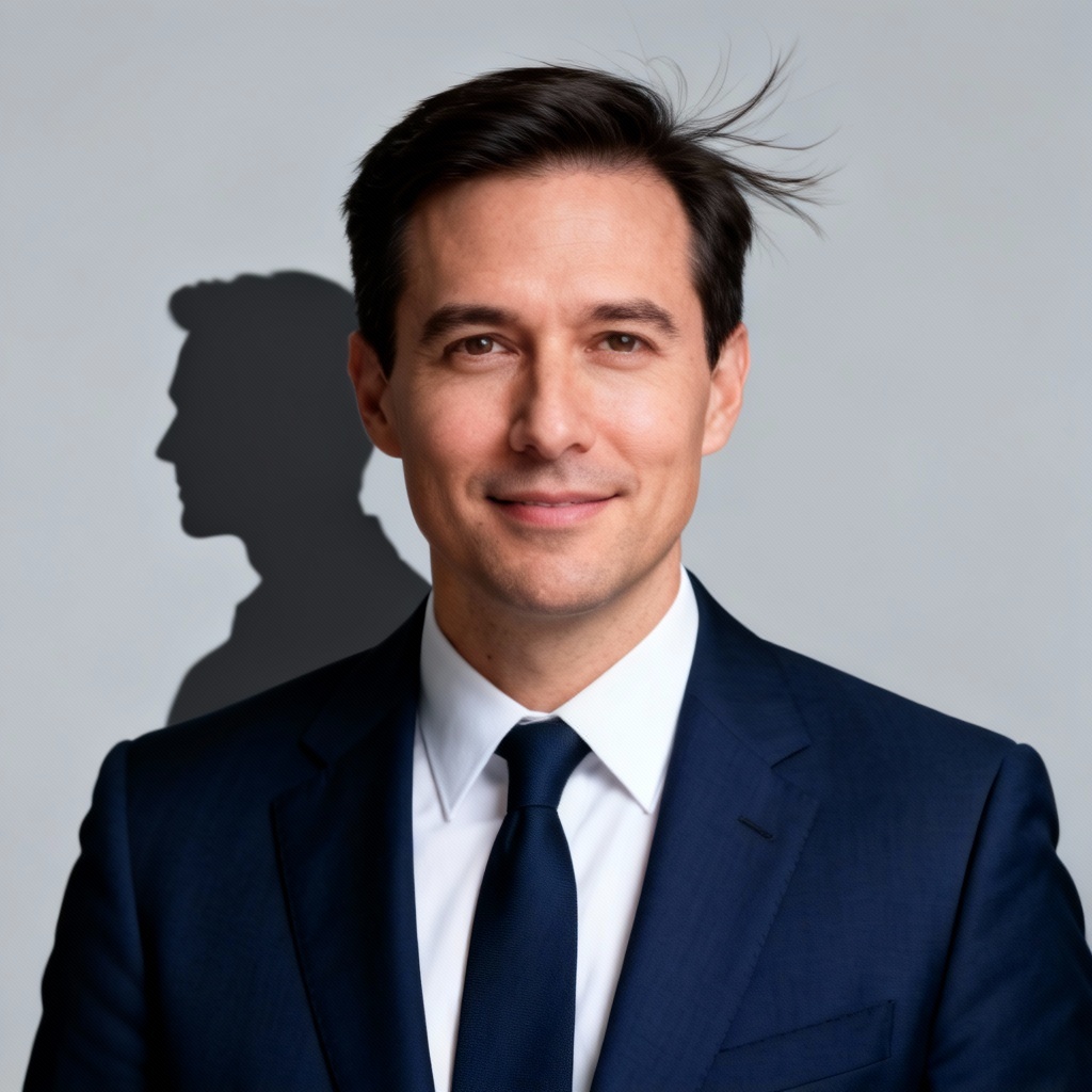 AI Flyaway Hair Cleanup Corporate Headshot