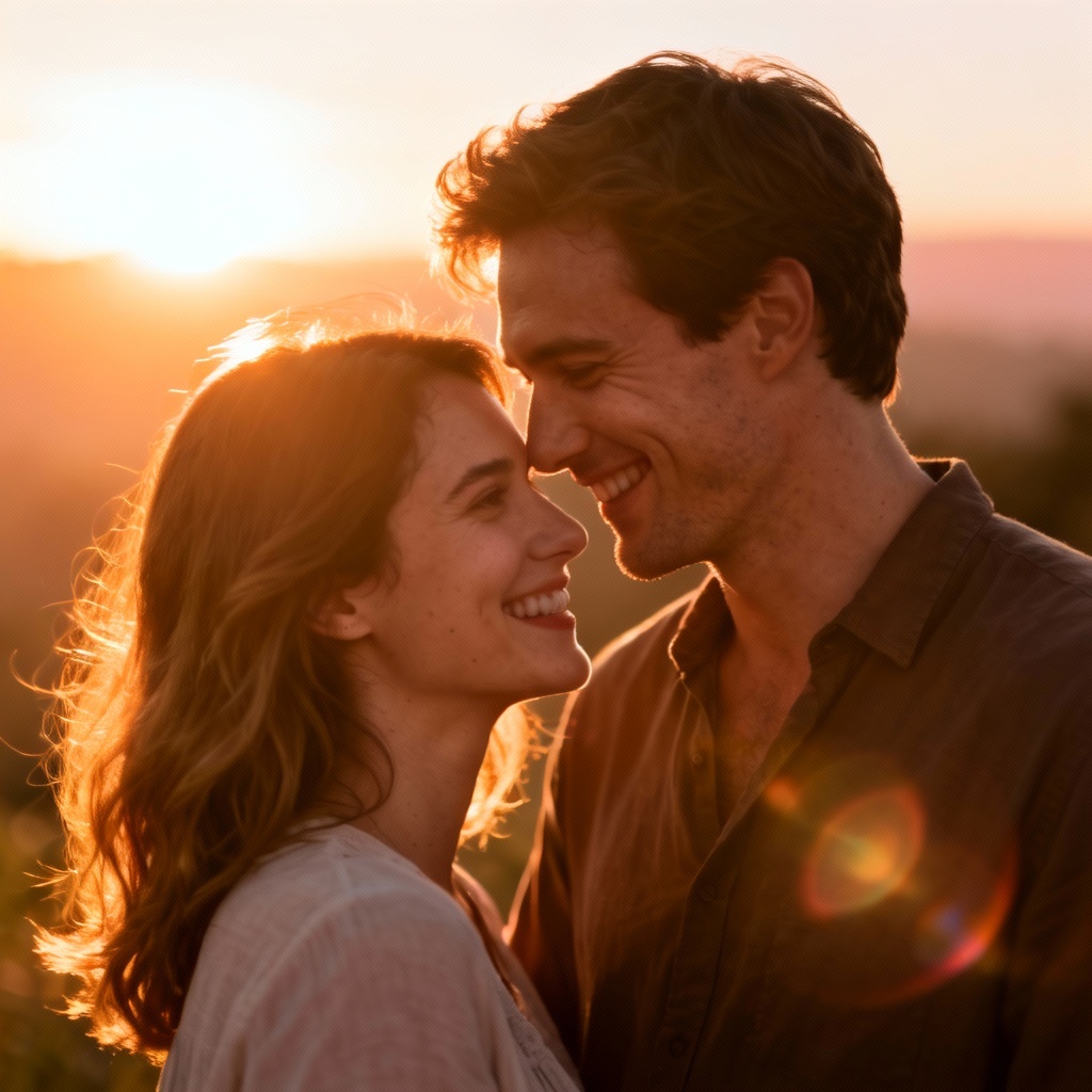 AI Backlit Couple Lifestyle Glow