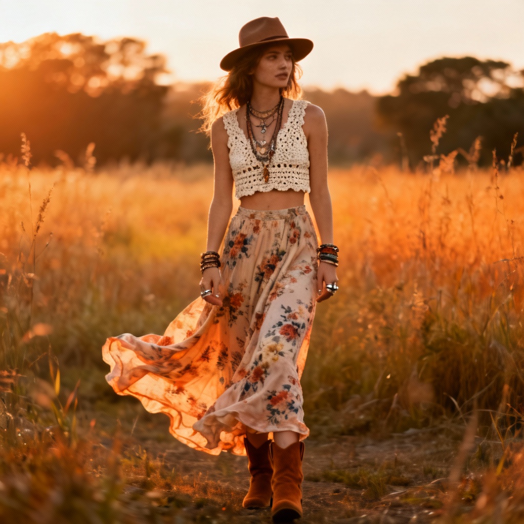 AI boho festival outfit for women
