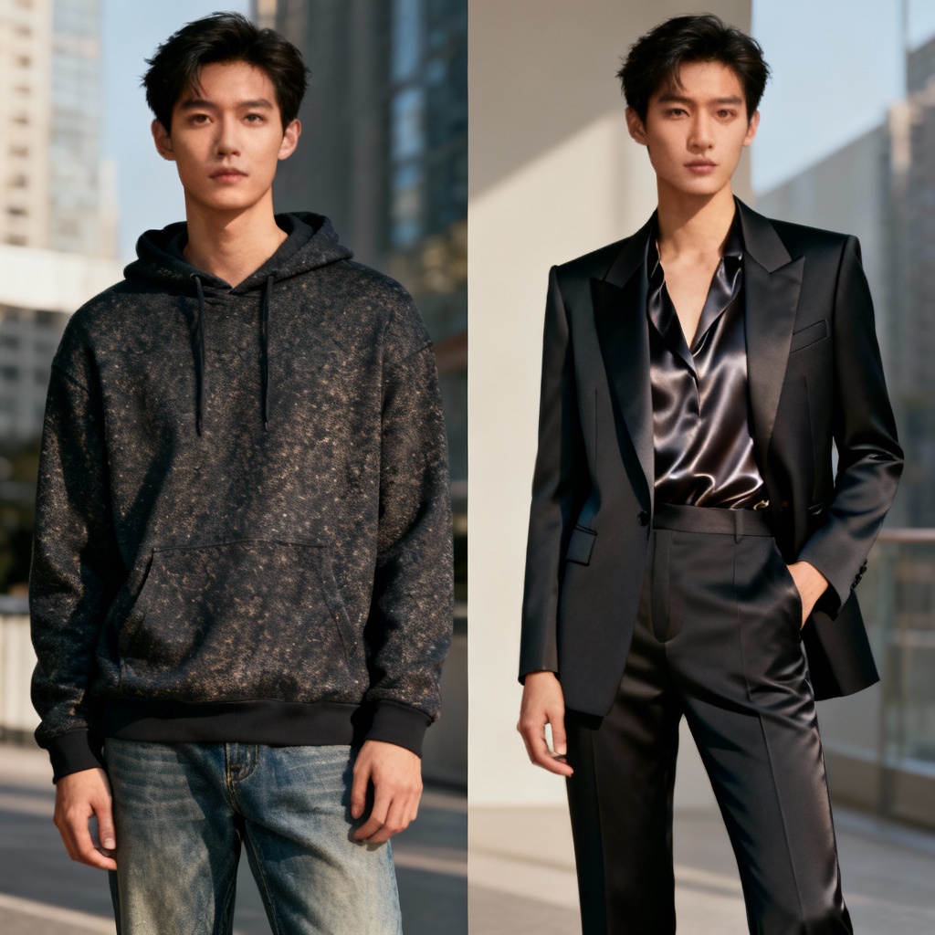 AI morphe outfit transformation before and after fashion morph