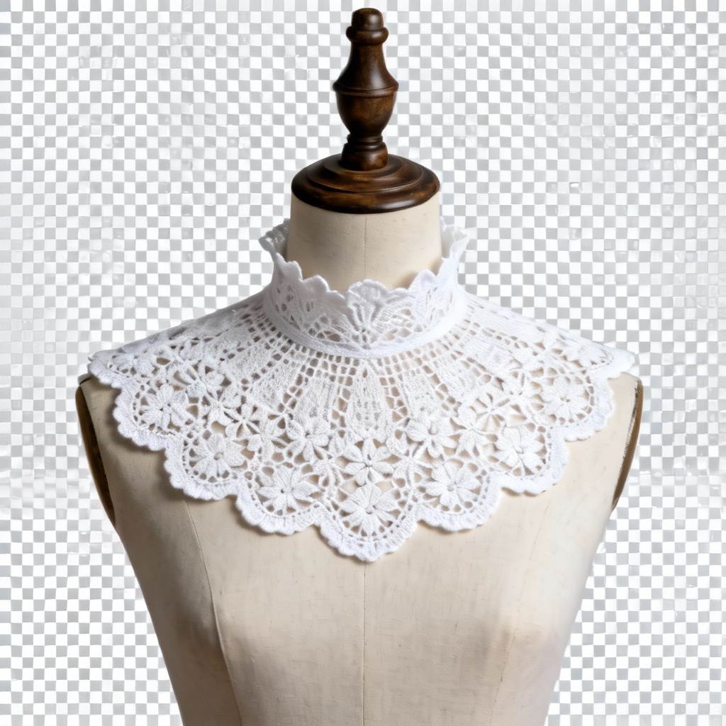 AI Victorian Lace Collar Mockup