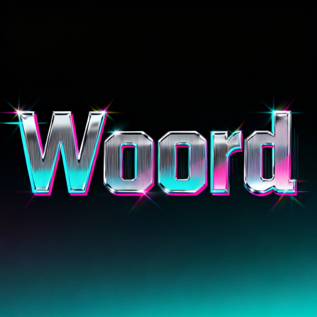 AI Glitch Techno Y2K Wordmark