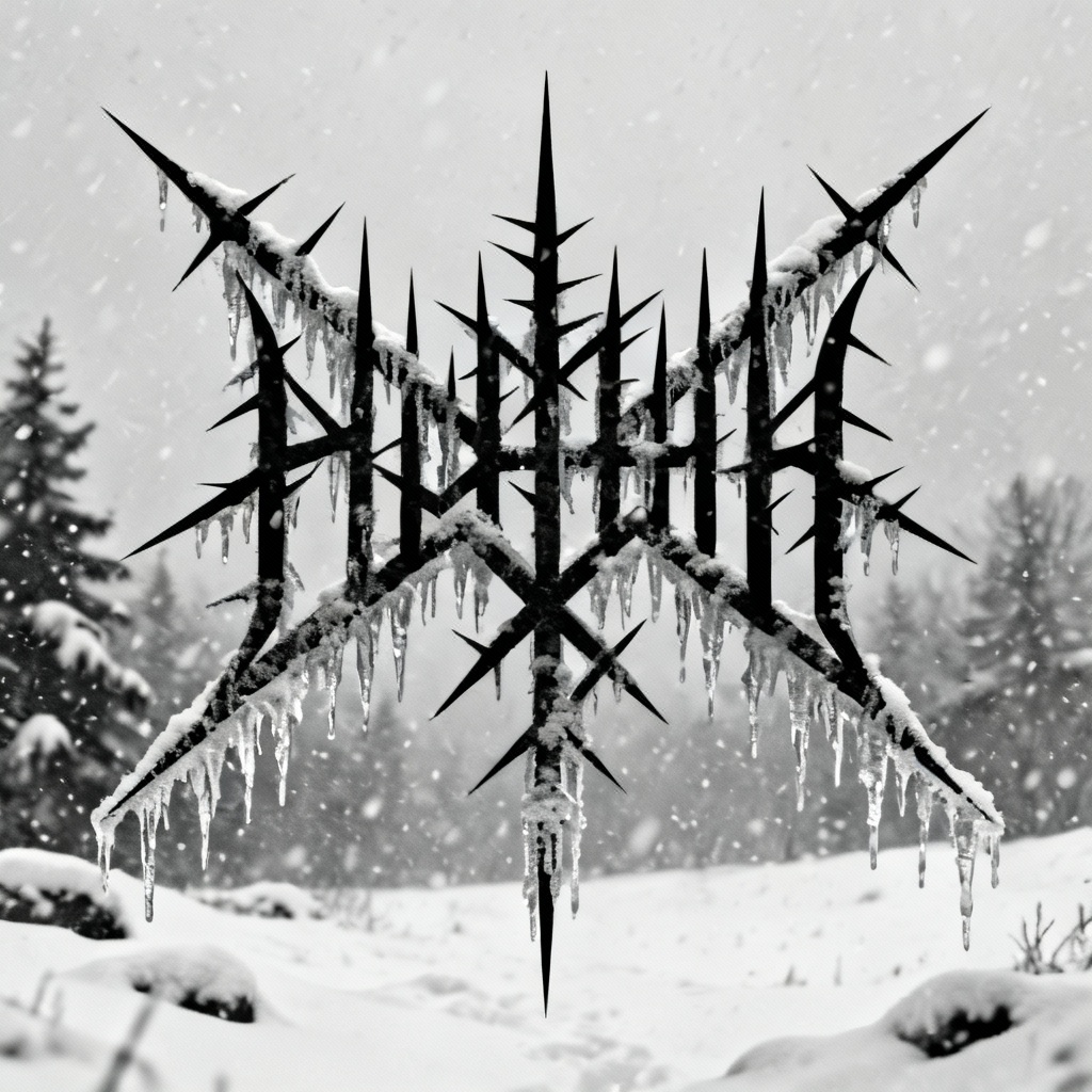 Black metal frostbitten sigil logo