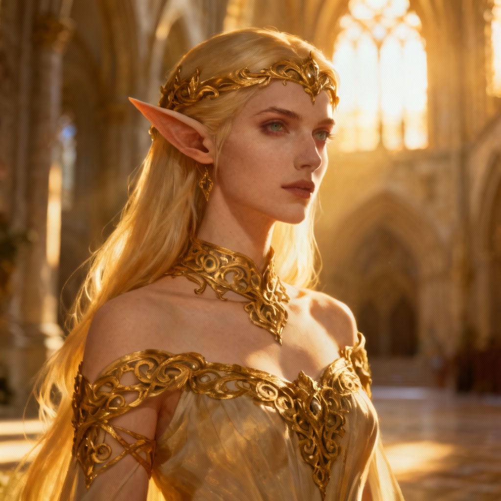 AI royal high elf portrait
