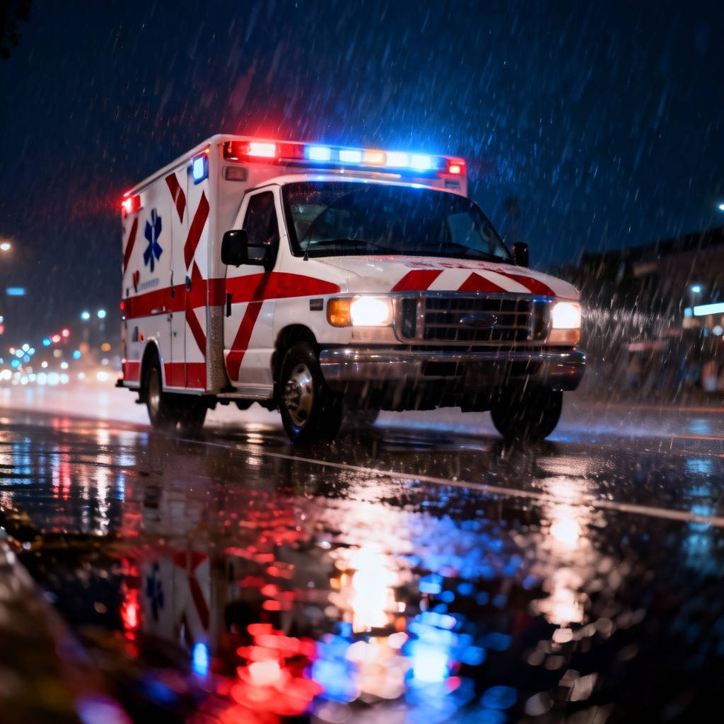 AI Photorealistic Urban Ambulance