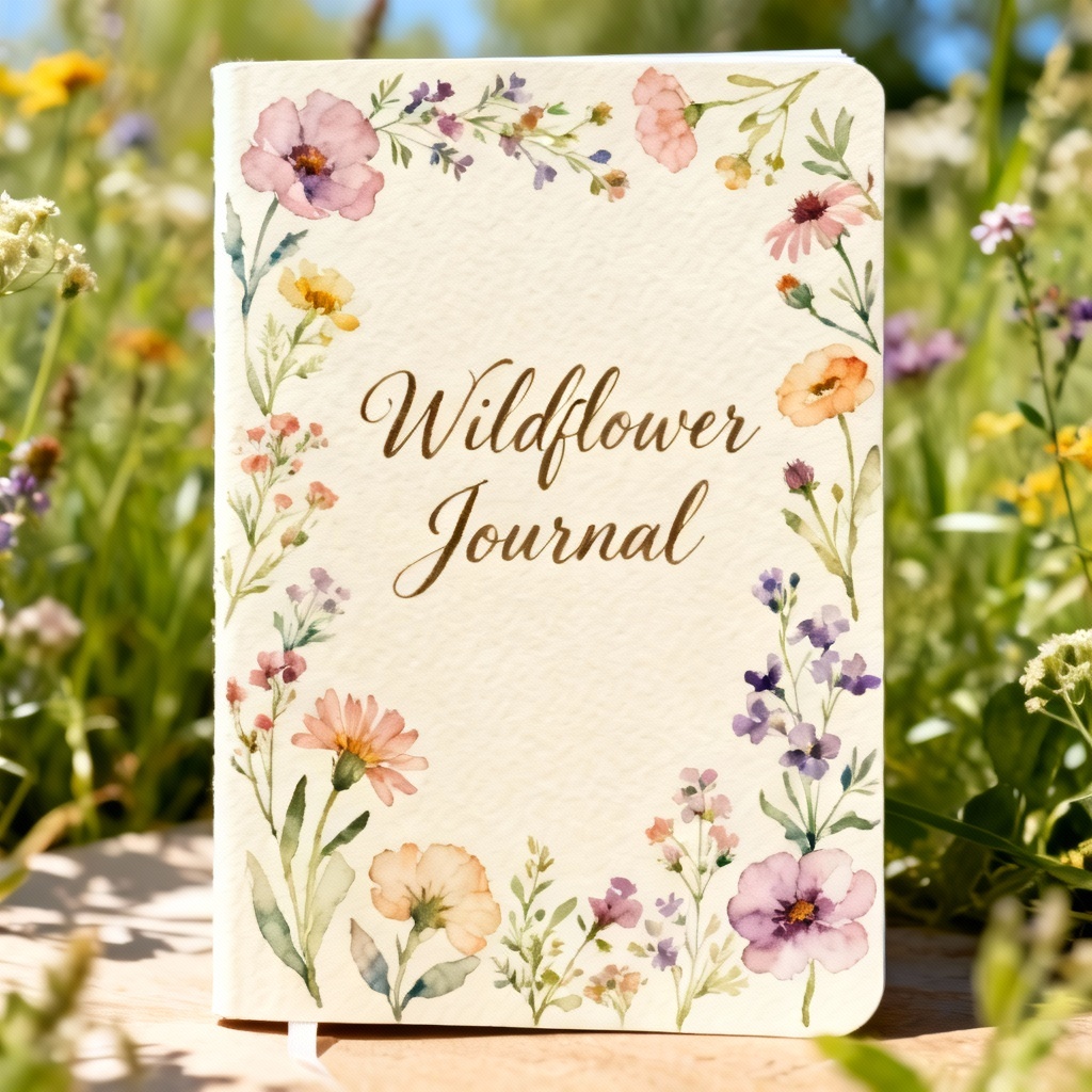 Floral watercolor planner notebook cover