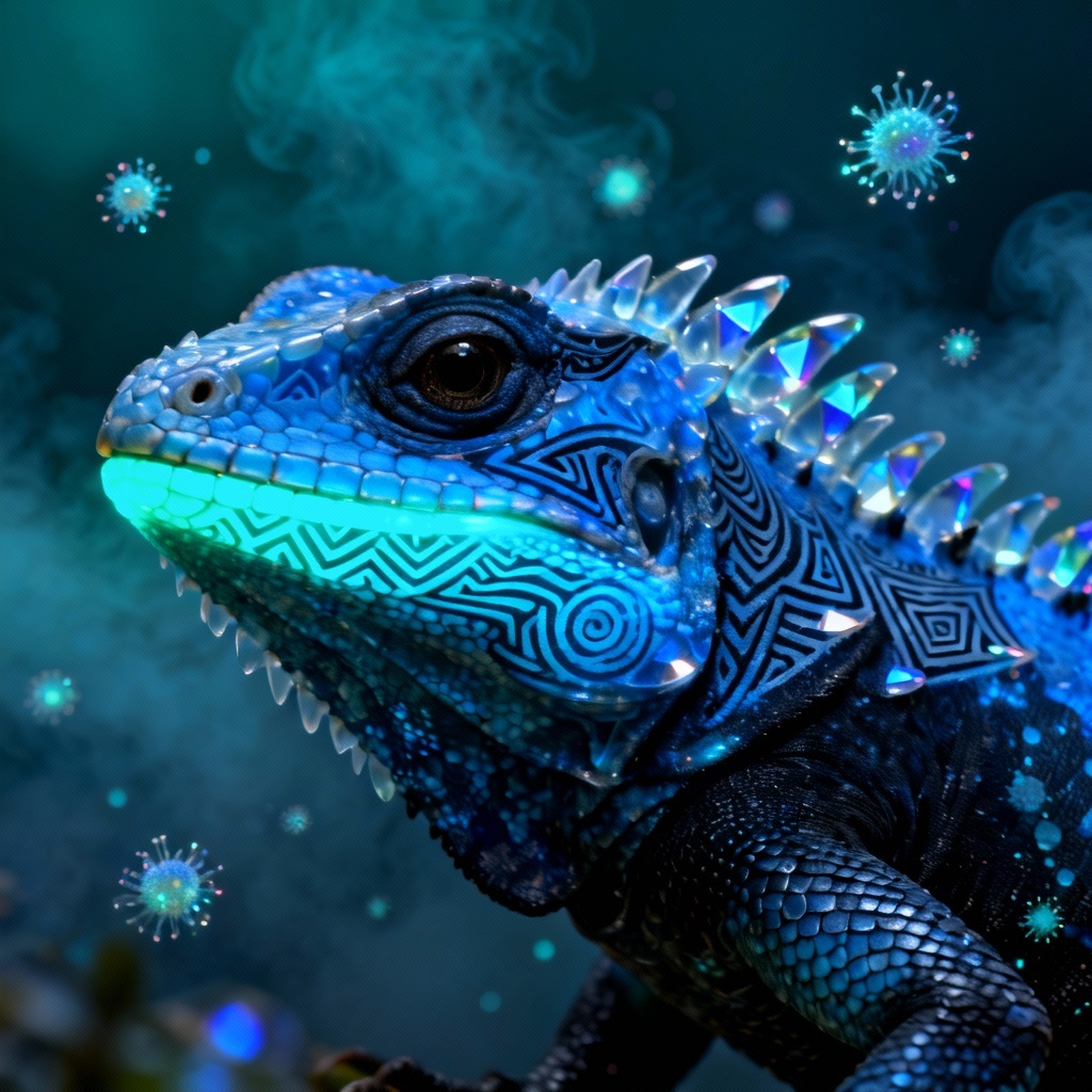 Iguana Navi look with luminous patterns