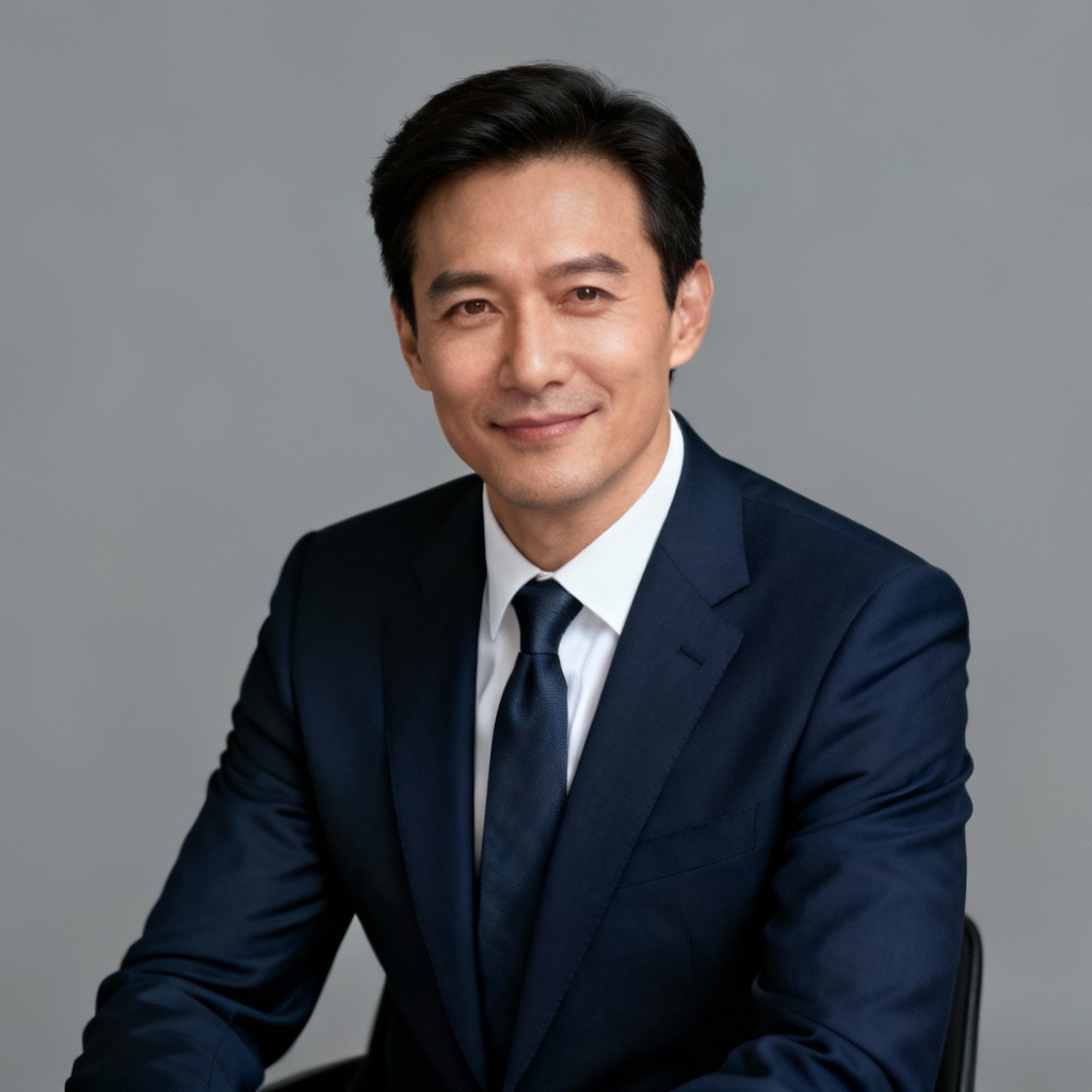 AI business suit generator professional studio portrait