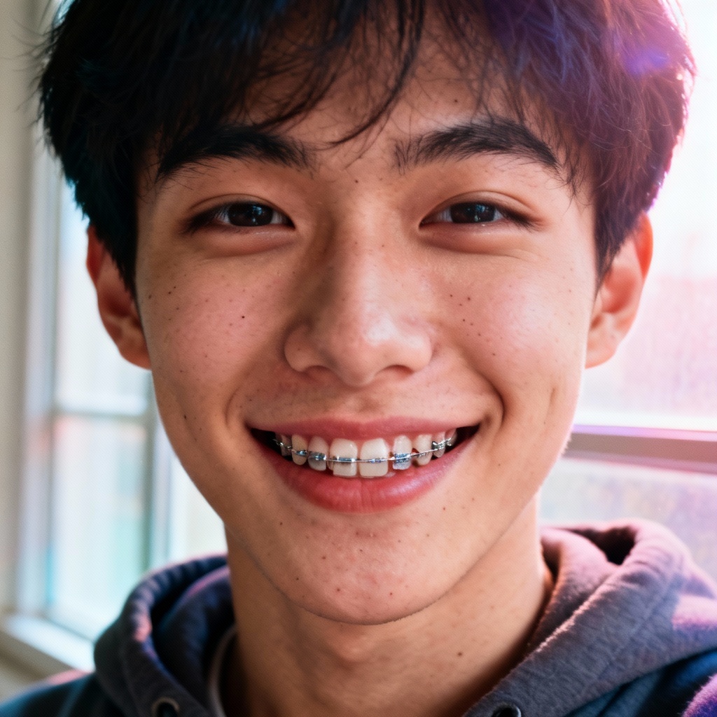 AI Teen Selfie Smile