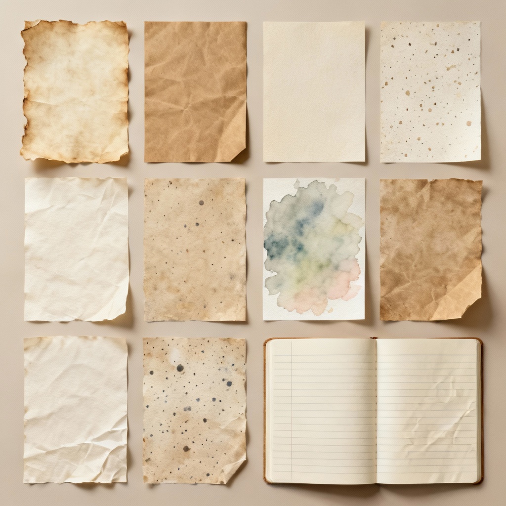 AI generated collage of seamless paper textures in multiple styles