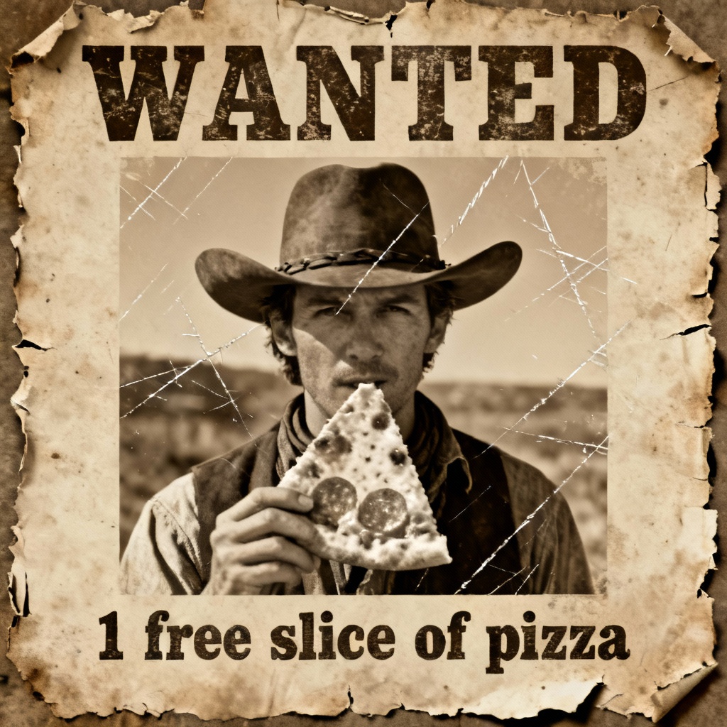 AI vintage wanted poster prank