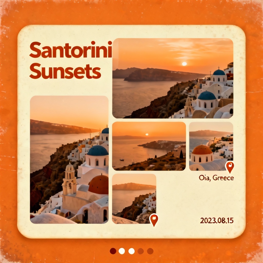 AI travel story carousel gallery