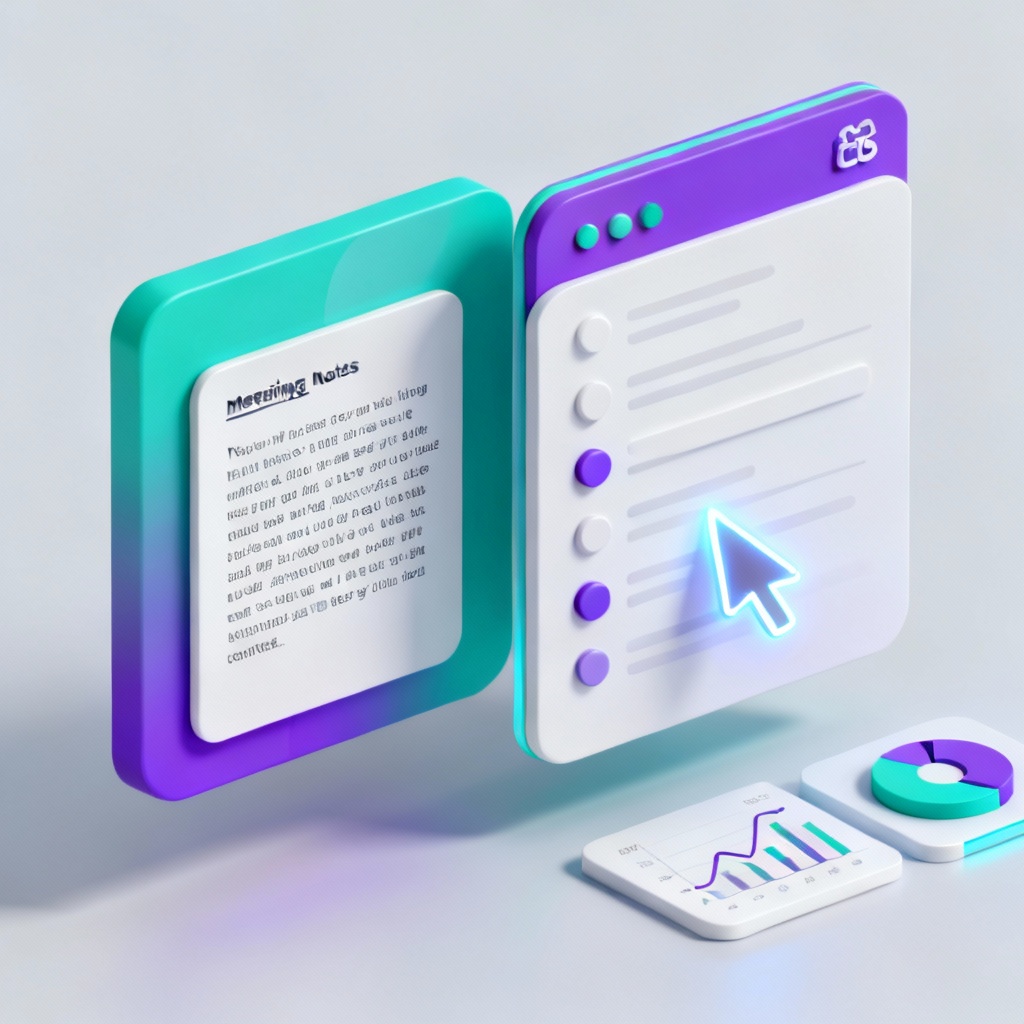 AI converts meeting notes to bullet points in a dashboard