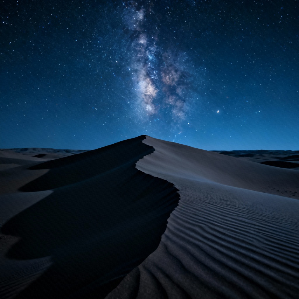AI Starry Desert Night Dunes