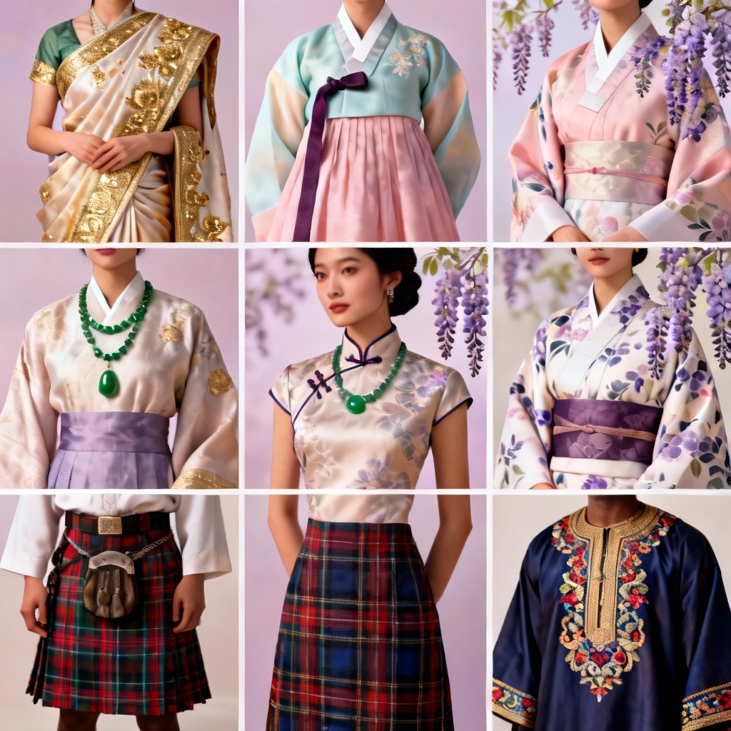 AI collage of global traditional attires