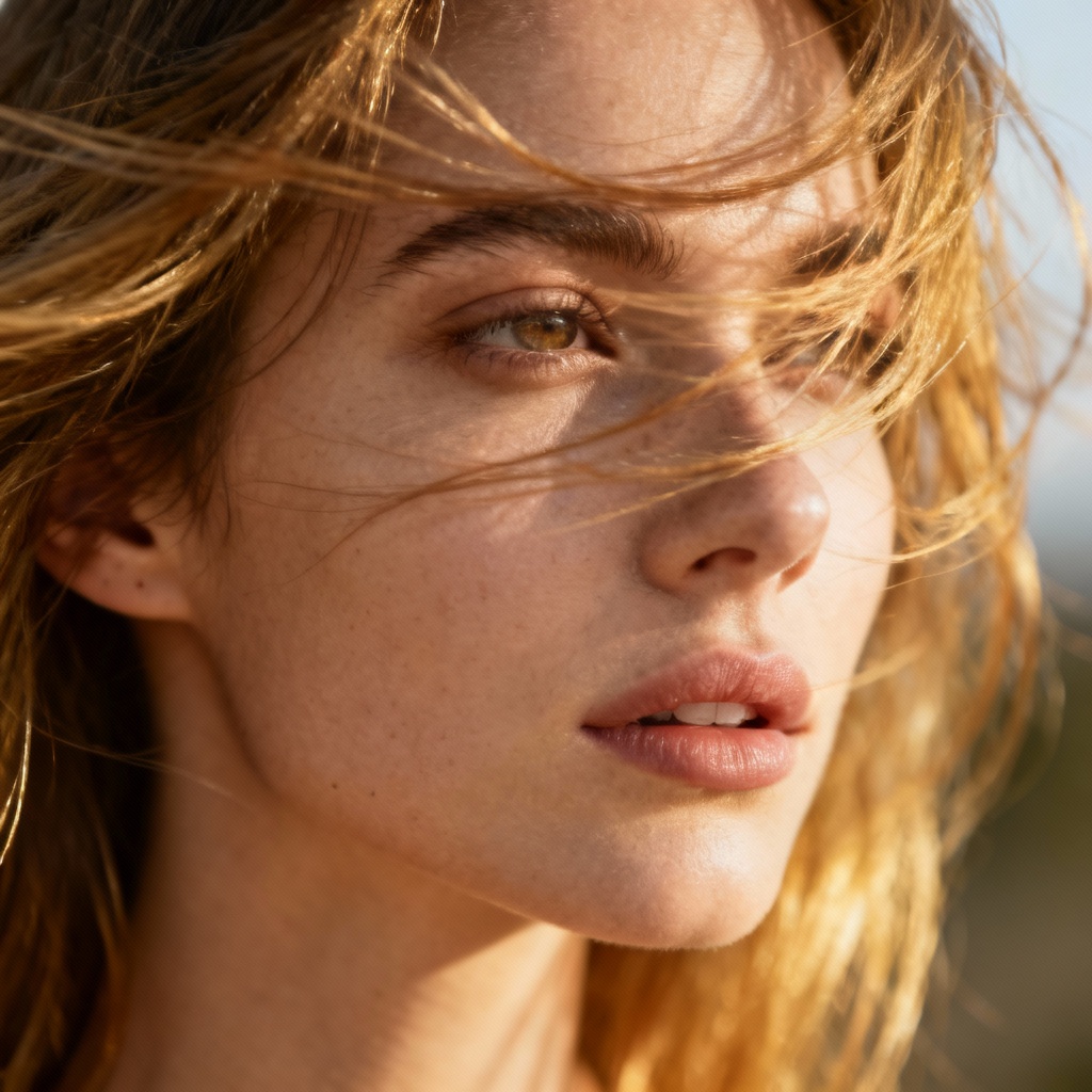 AI hair masking on portrait with fine strands