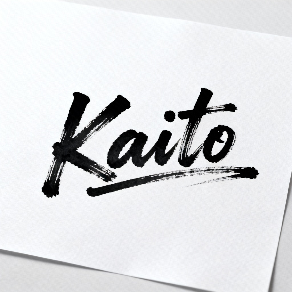 AI bold brush script signature logo with textured strokes