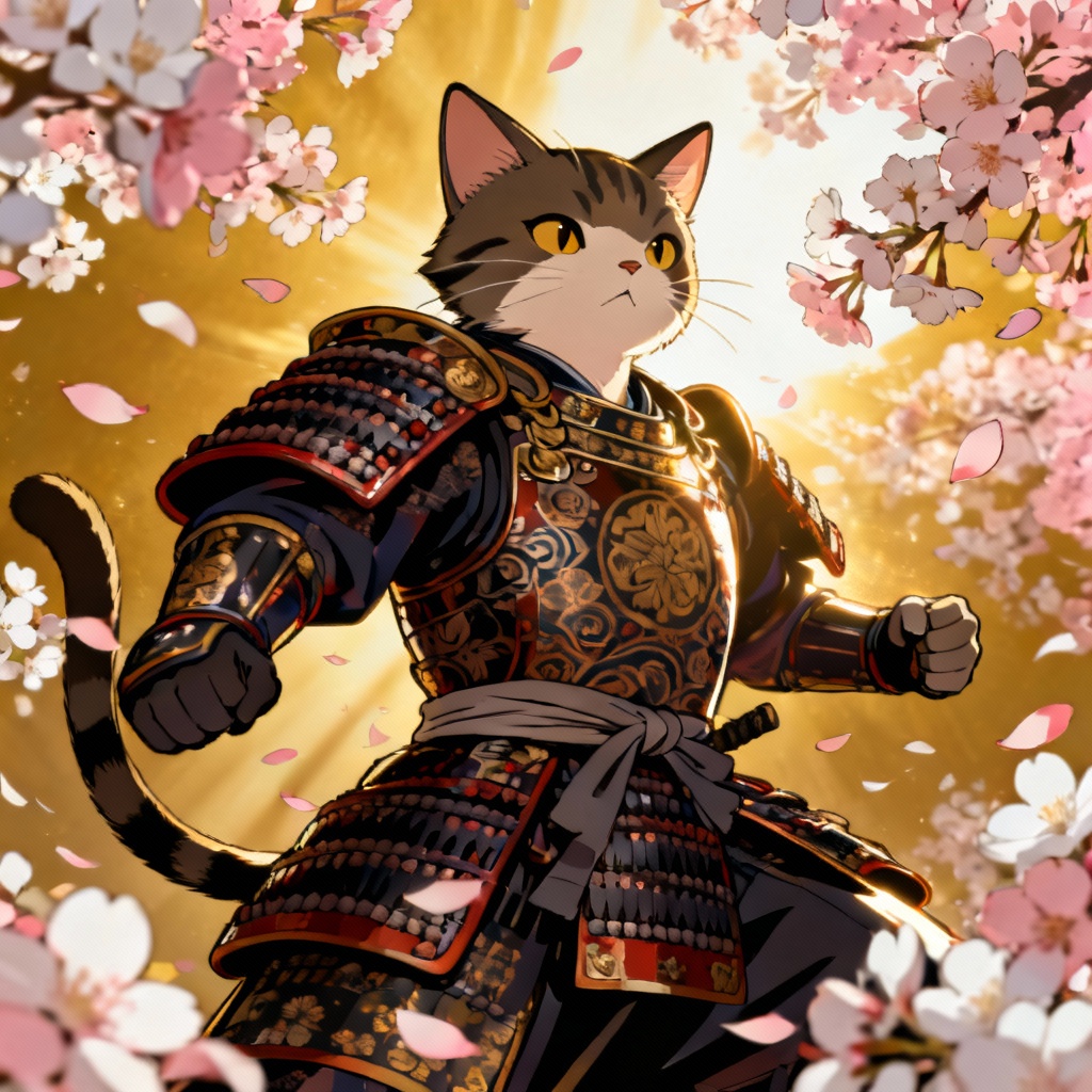 AI Anime Cat Samurai