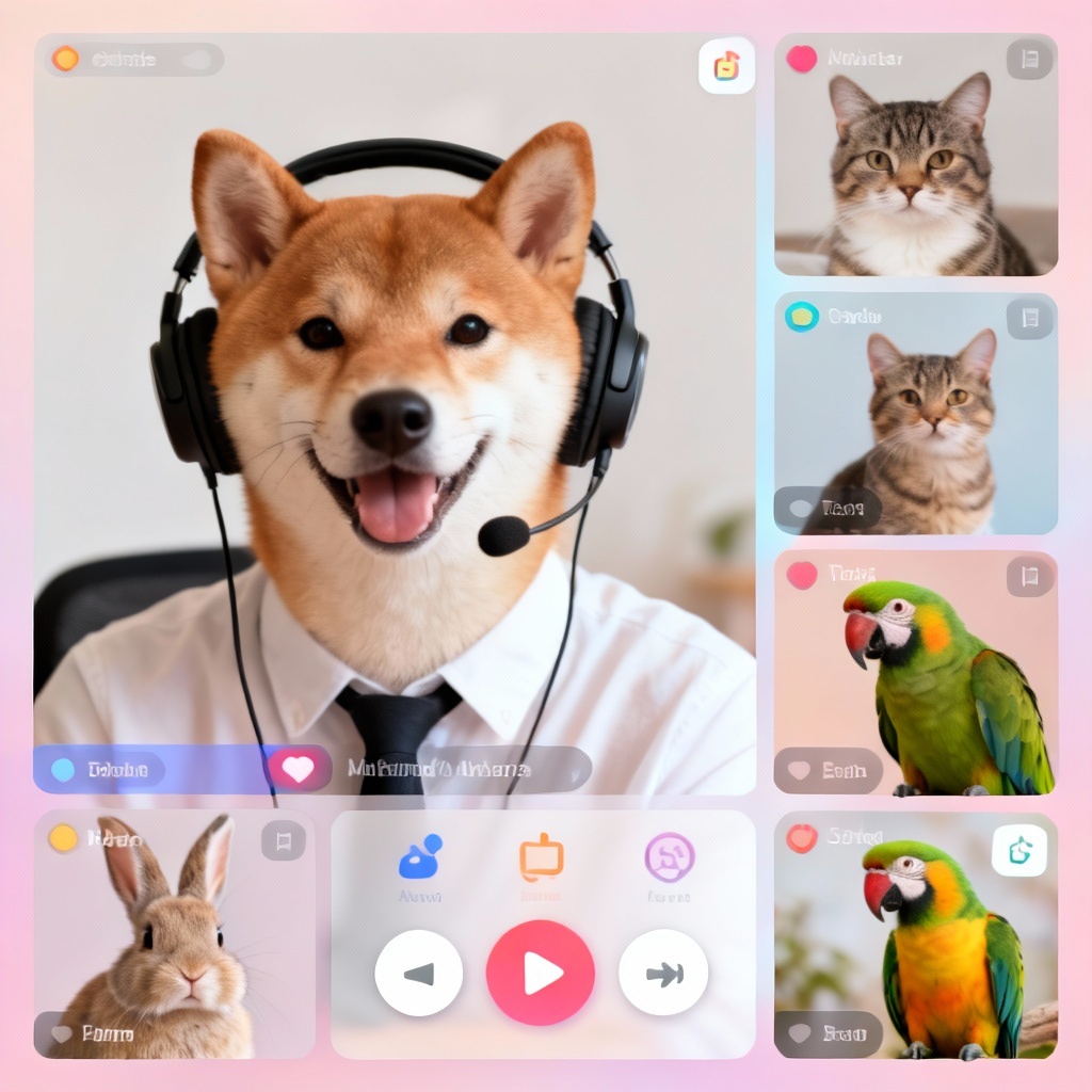 AI multi-pet expert panel on video call