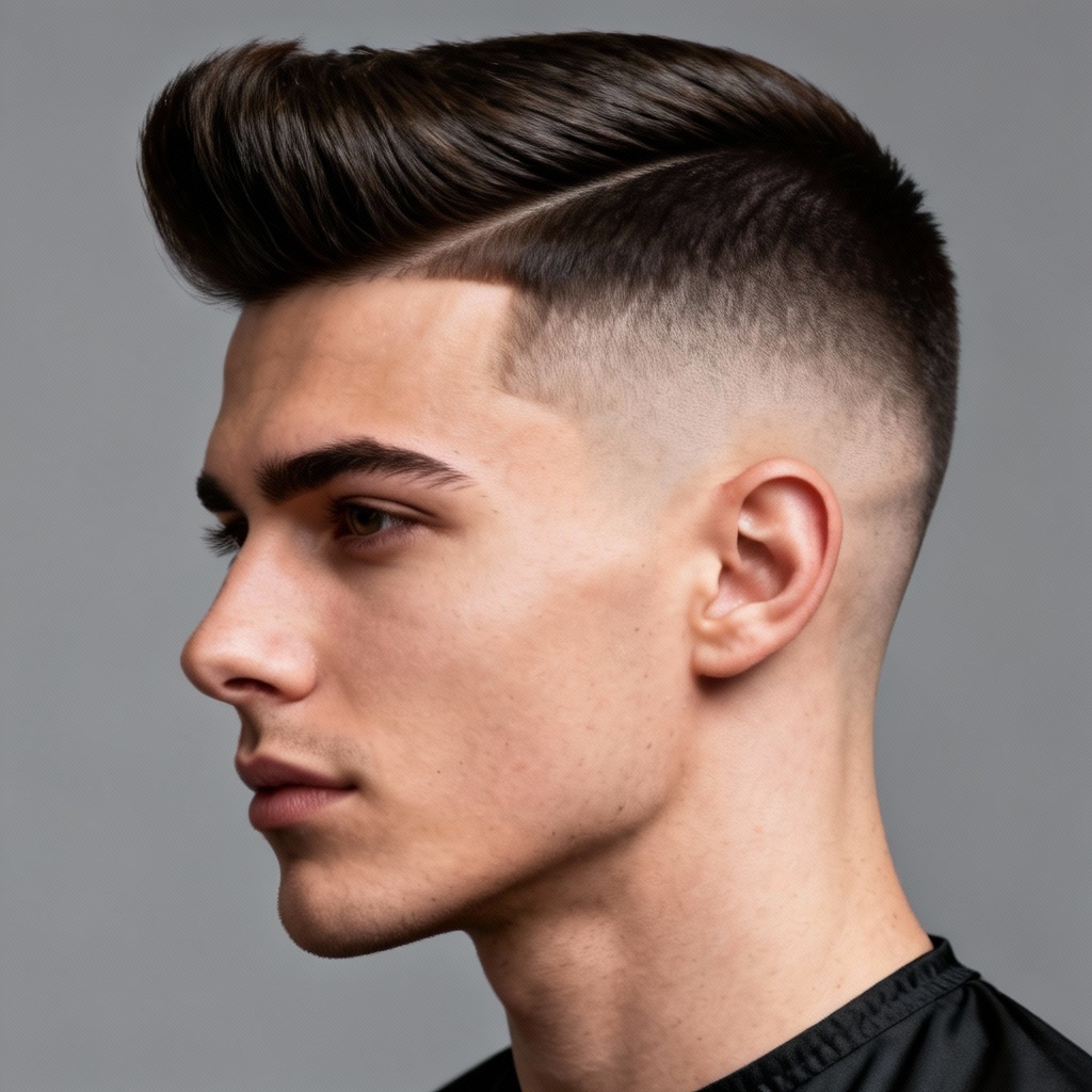 AI Skin Fade Quiff Hairstyle
