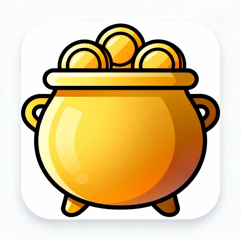 AI Minimal Gold Pot Icon