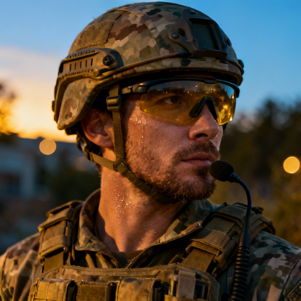 AI modern tactical operator portrait