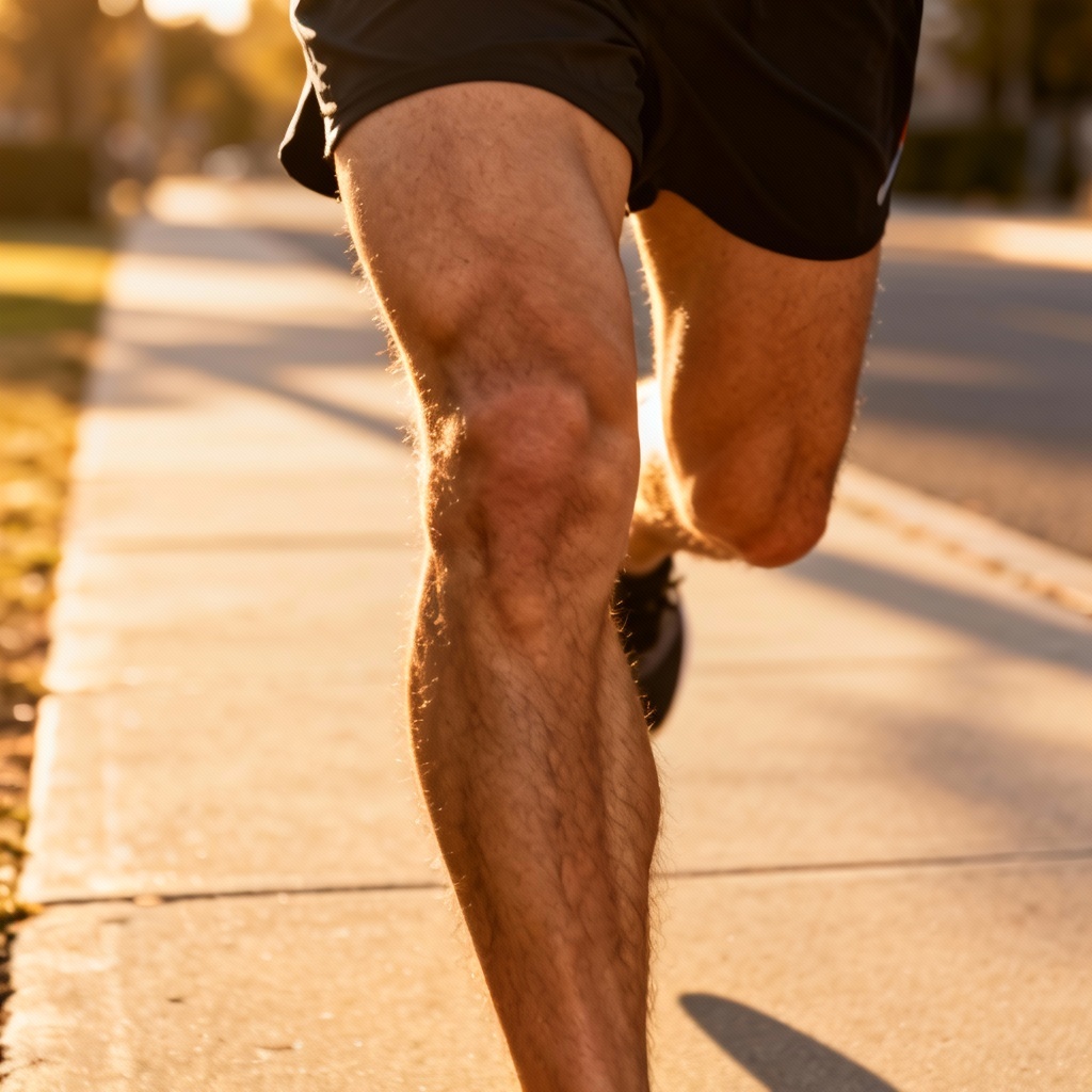 AI Leg Hair Retouch Fitness Photo