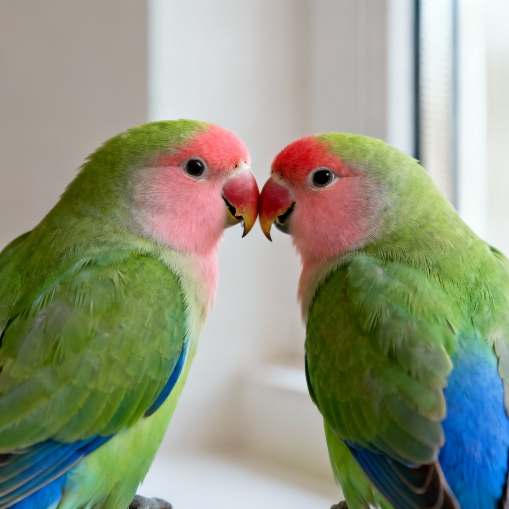 AI realistic lovebird couple portrait