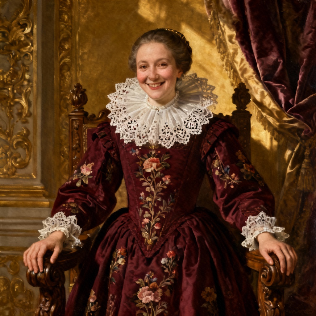 AI Renaissance Mom to Queen Painting