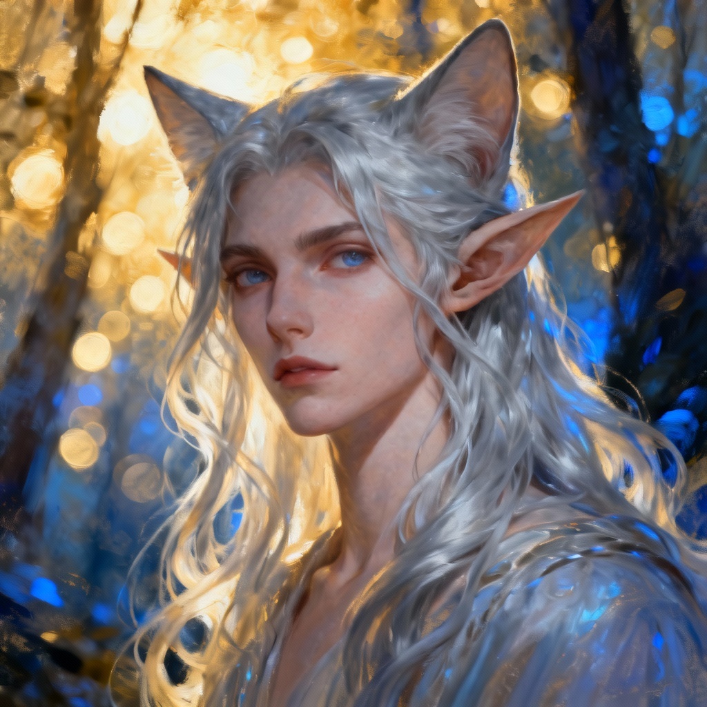Fantasy elf-cat hybrid ears