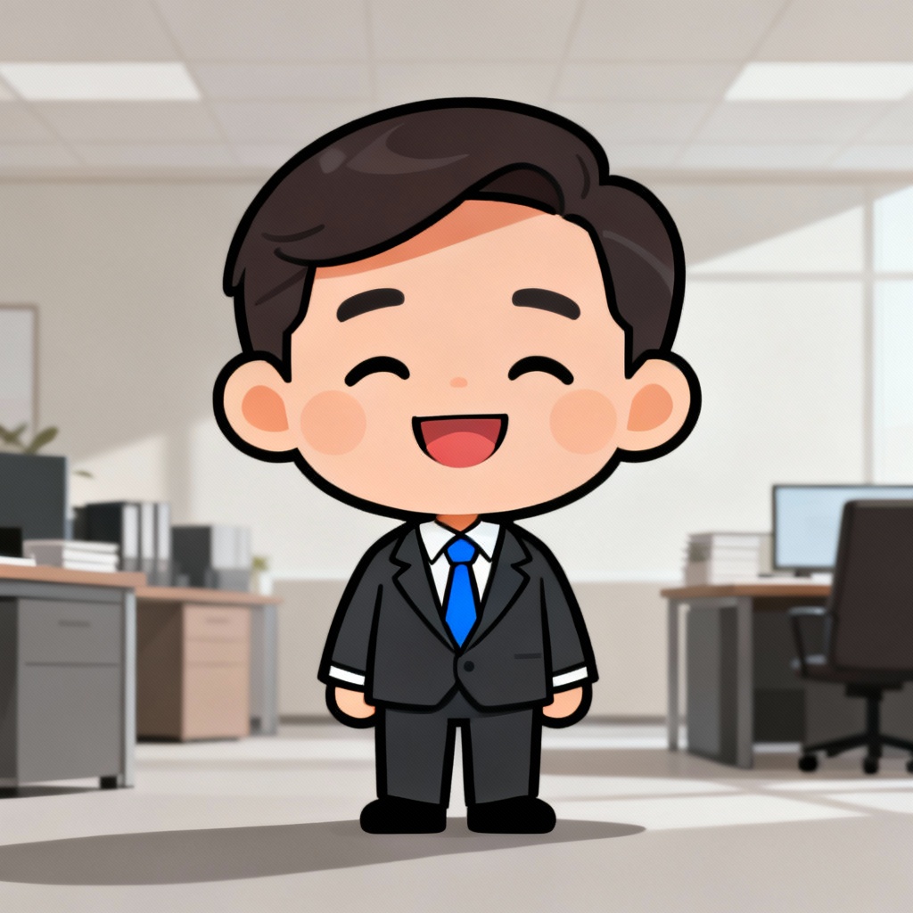 AI Business Profil Karikatur