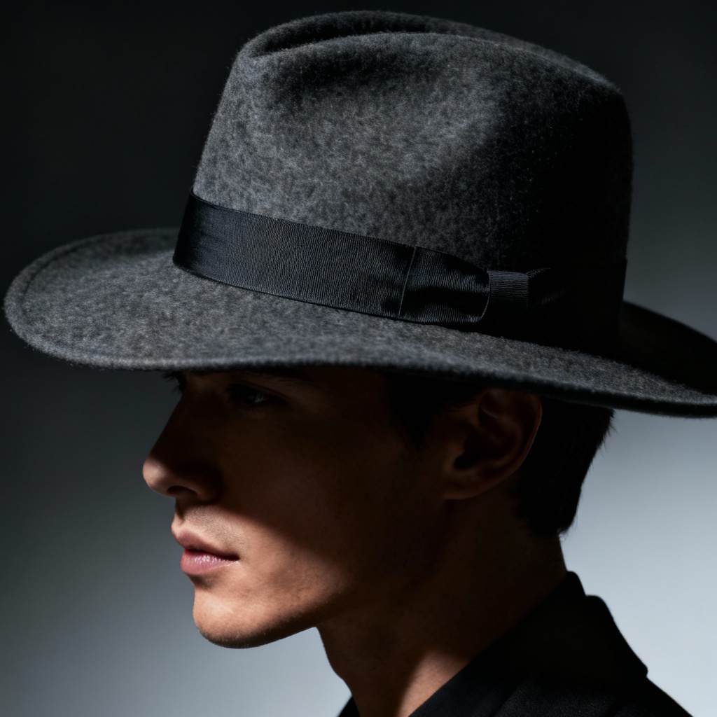 AI Wool Fedora Luxury Editorial