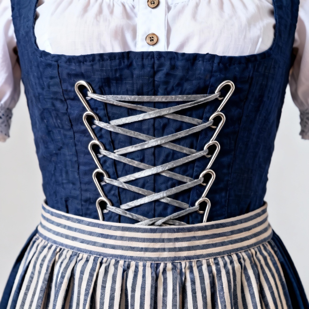 AI navy linen midi dirndl preview