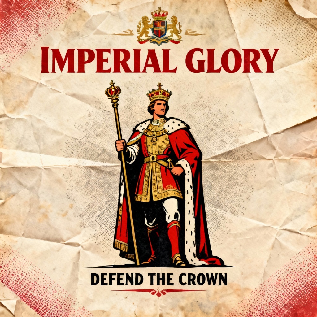 AI vintage imperial propaganda poster design