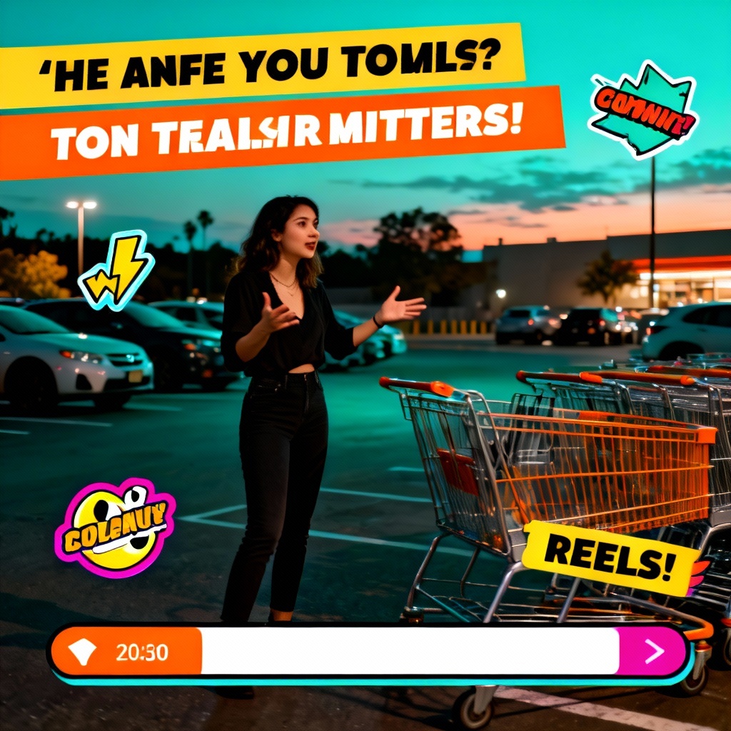 Short video overlay with animated captions for Karen scene