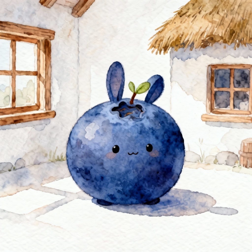 AI blueberry bunny chibi fruit pet