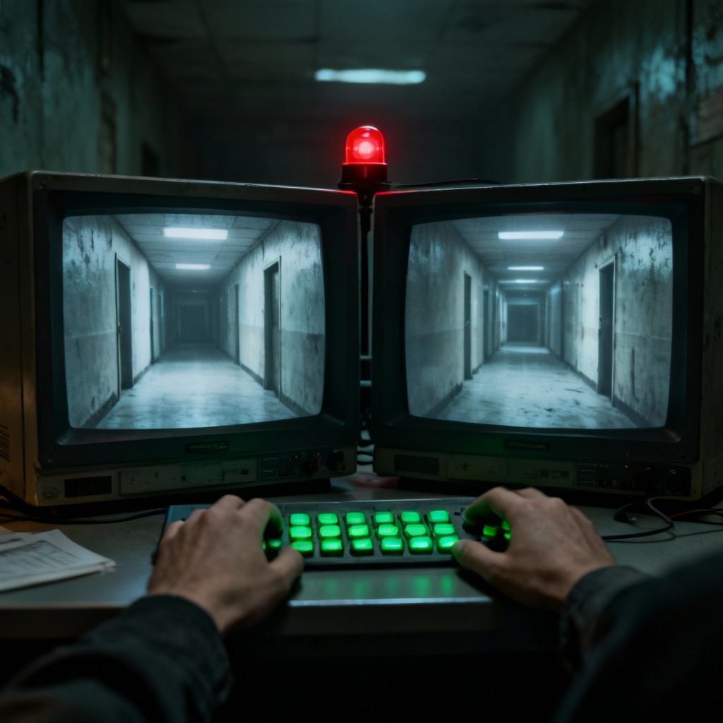 AI FNAF security office scene