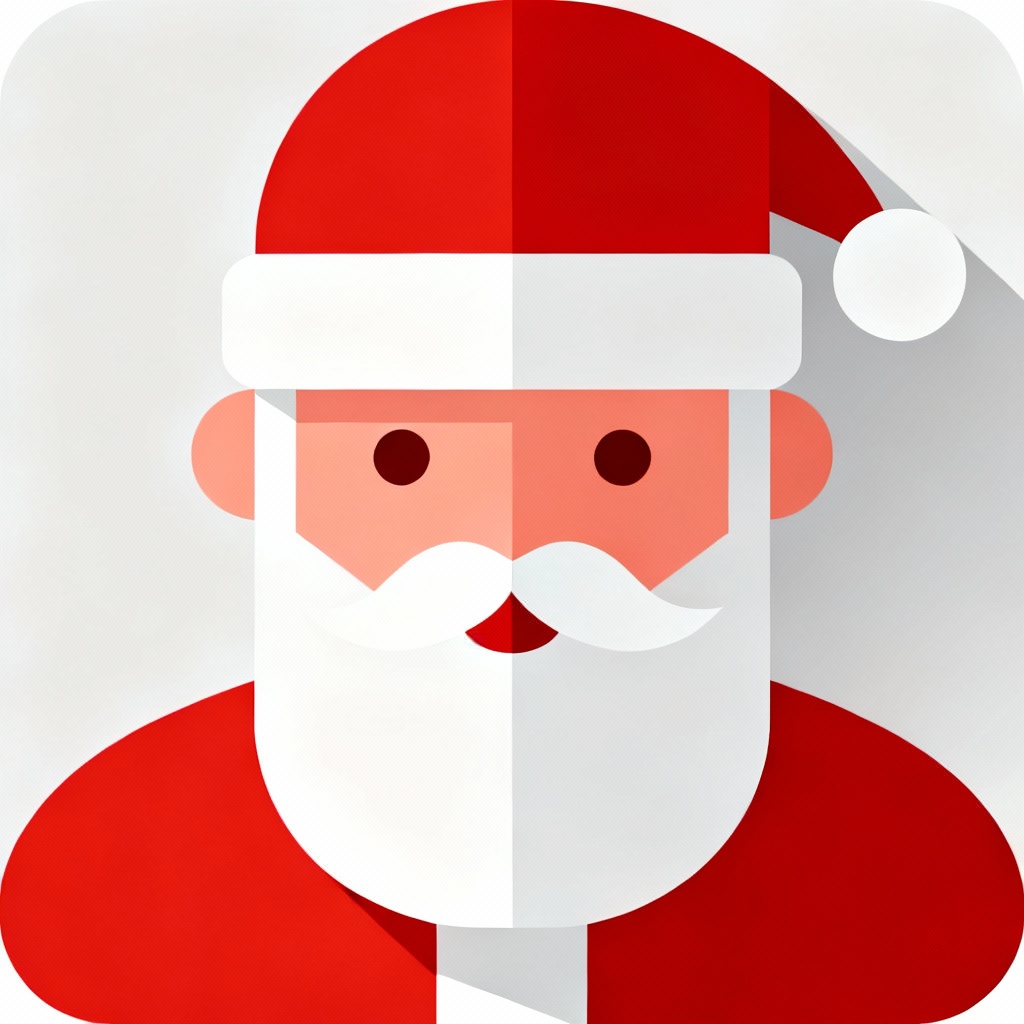 AI modern minimalist Santa avatar icon