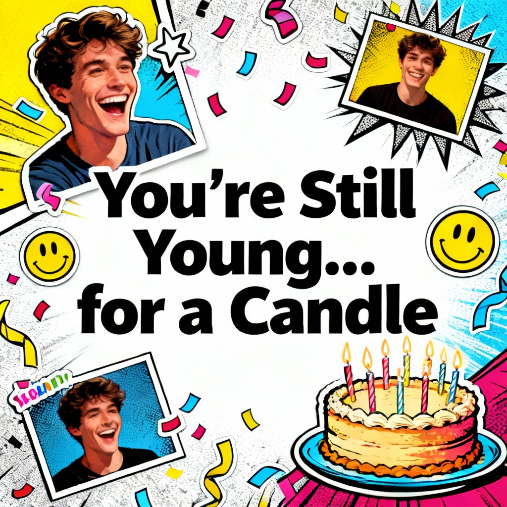 Funny AI birthday meme card with witty caption