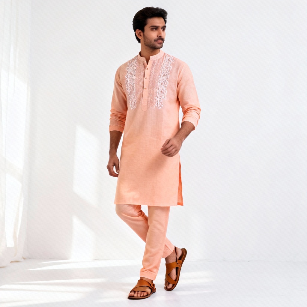 AI Pastel Kurta Pajama for Eid