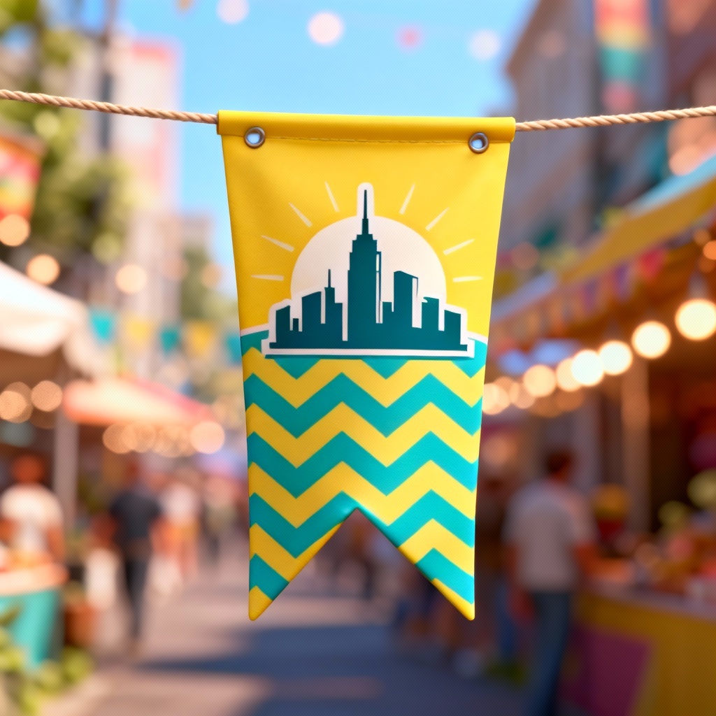 AI city festival pennant flag