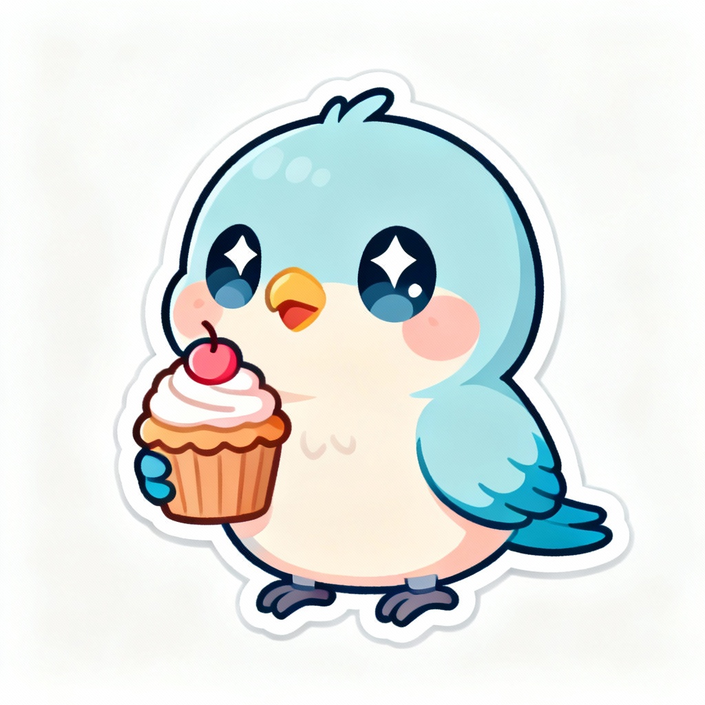 AI chibi Toy Chica mascot illustration