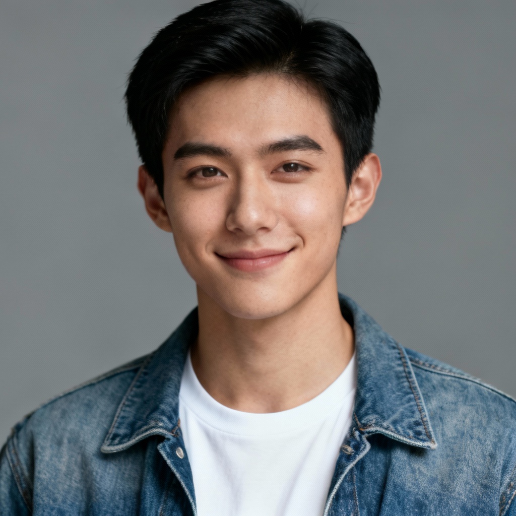 AI boy generator studio portrait of a stylish young male character