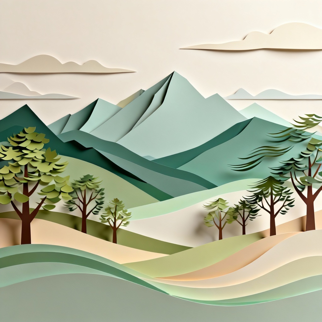 AI abstract parallax landscape animation