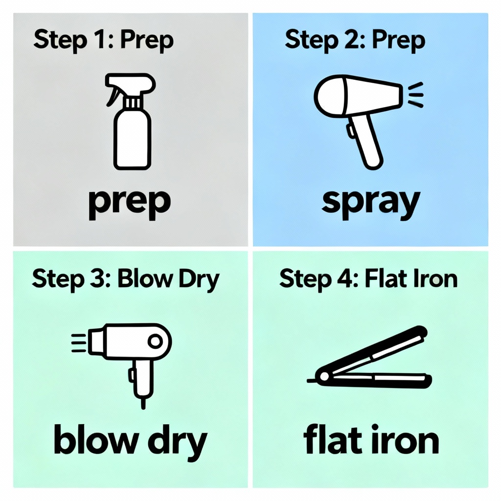 AI heat protectant tutorial carousel for social media