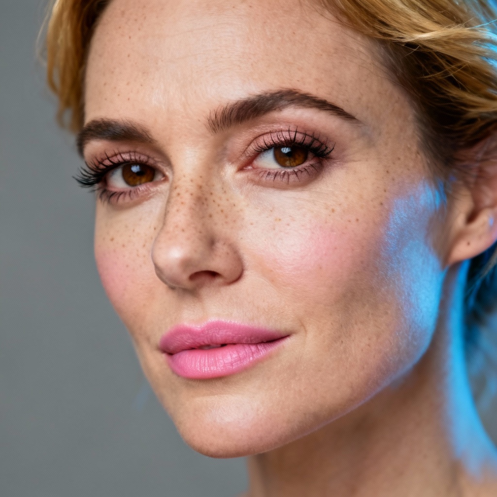 AI realistic girl studio headshot