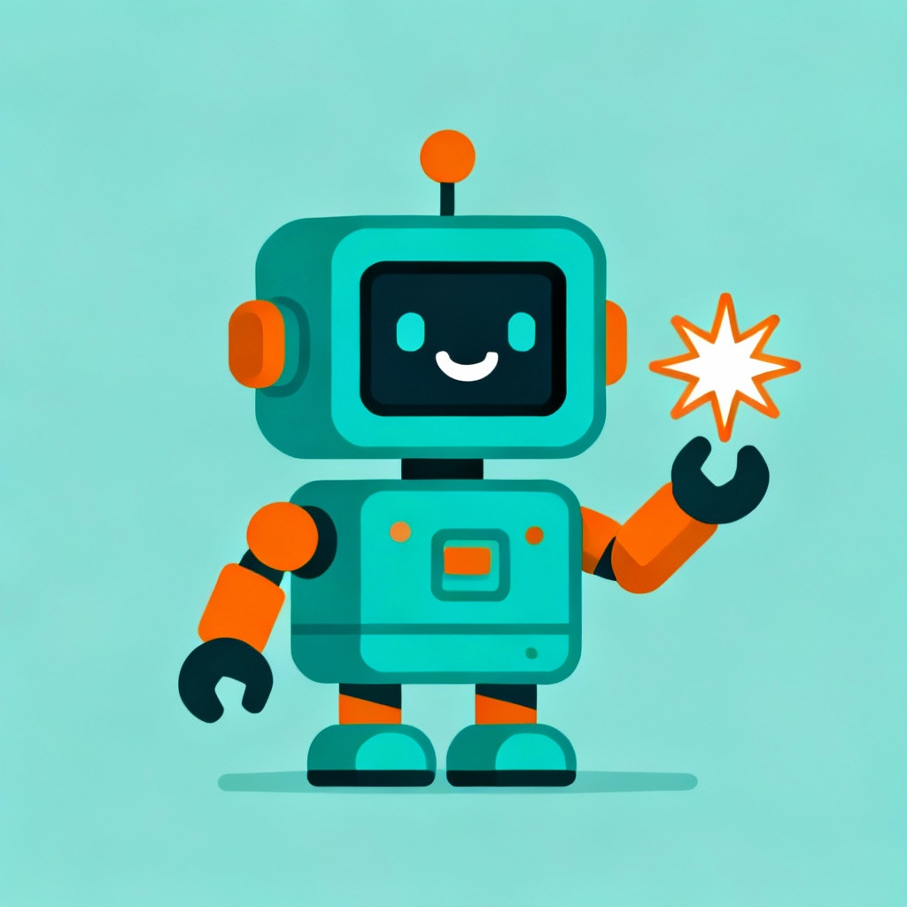 AI friendly robot mascot for SaaS brand